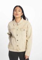 Chaqueta vaquera extragrande color arena de Missguided