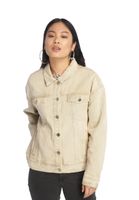 Chaqueta vaquera extragrande color arena de Missguided