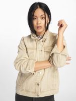 Chaqueta vaquera extragrande color arena de Missguided