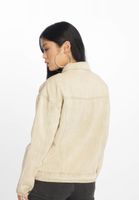 Chaqueta vaquera extragrande color arena de Missguided