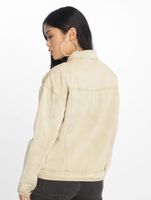 Chaqueta vaquera extragrande color arena de Missguided