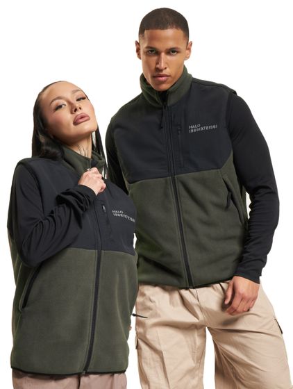 HALO Blocked Fleece Vests raven
