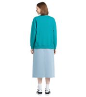 Sporty & Rich Live Longer Rundhals-Sweatshirt Crewneck – Turquoise Grün/Weiß