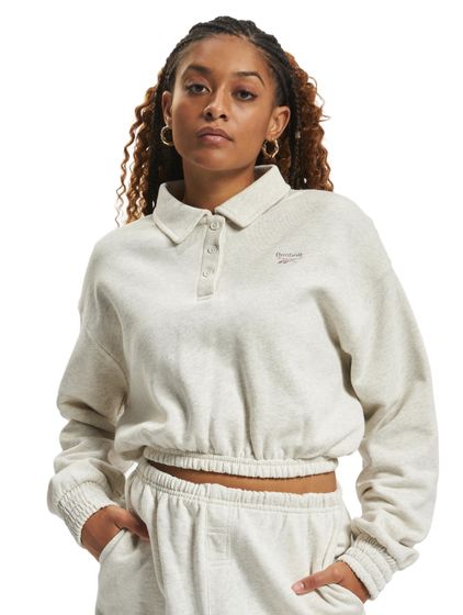 Reebok Cl Ae Ft Coverup Sweatshirt cloud white mottled