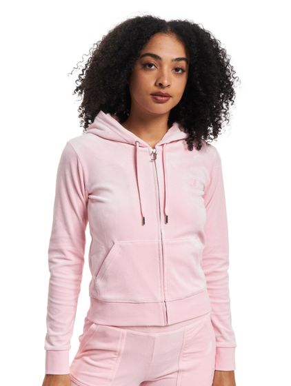 Juicy Couture Full-Zip Hoodie with Zip Pull & JC Rose