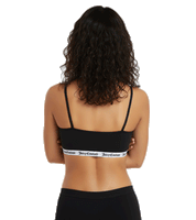 Reggiseno senza ferretto Juicy Couture Cotton Scoop Ren da donna con spalline regolabili, nero