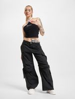 Juicy Couture contrast halter neck tops black