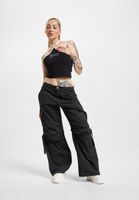 Juicy Couture contrast halter neck tops black