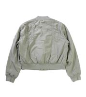 John Elliott Herren Übergangsjacke aus Baumwollpopeline mit Rahmen in Olivgrün