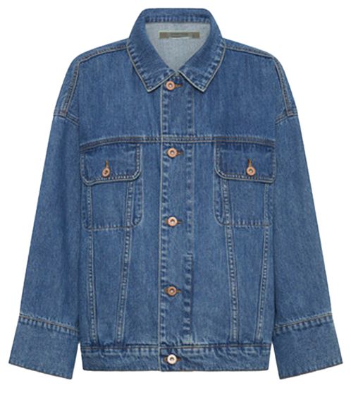 JEANERICA Men's Vintage-Style Denim Jacket, Transition Jacket, Oversized Cotton Jacket, Blue