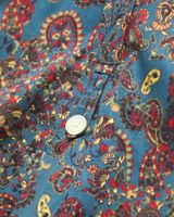 Needles Pinhole Edw Herren Shirt Baumwollshirt Blau