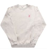 Sudadera deportiva Sporty & Rich para hombre con cuello redondo, sudadera de diseño, color avena jaspeado/rojo