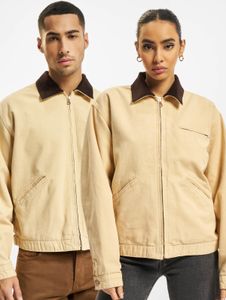 Giacca in denim beige in tela NO LOVE