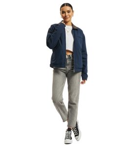 KEINE LIEBE Damen Canvas Jeansjacke Urban Streetwear Blau 