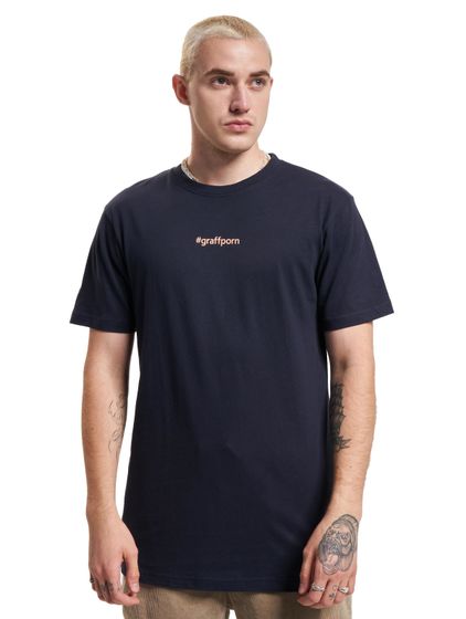 Stylewriting Graffporn T-Shirt Dunkelmarine/Apricot