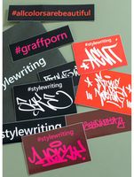 T-shirt Stylewriting Graffporn bleu marine foncé/abricot