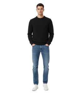 Sudadera de punto Han Kjøbenhavn para hombre: Sudadera de punto de alta calidad con un look impecable, negra