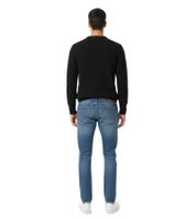 Felpa girocollo in maglia Han Kjøbenhavn da uomo: felpa in maglia di alta qualità dal look pulito, nera
