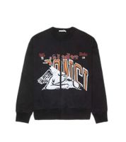 Sweat-shirt unisexe Our Legacy, motif collage à base déchirée et imprimé scolaire unique, noir/multicolore