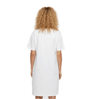 Robe fendue oversize Merchcode Cherry pour femme, imprimé cerises discret, blanche