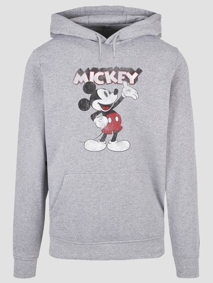 Absolute Cult Mickey Mouse - Geschenke Basic Hoody Grau meliert
