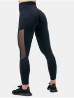 Nebbia Leggings mit hoher Taille und Netzstoff in Schwarz