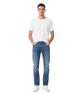 Jeans da uomo Acne Studios Blå Konst North Antifit in denim premium, vestibilità slim-tapered, blu medio