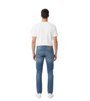 Jeans da uomo Acne Studios Blå Konst North Antifit in denim premium, vestibilità slim-tapered, blu medio