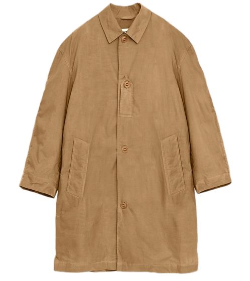 YMC Men's Sergeant Rock Coat, Beige Cotton Coat