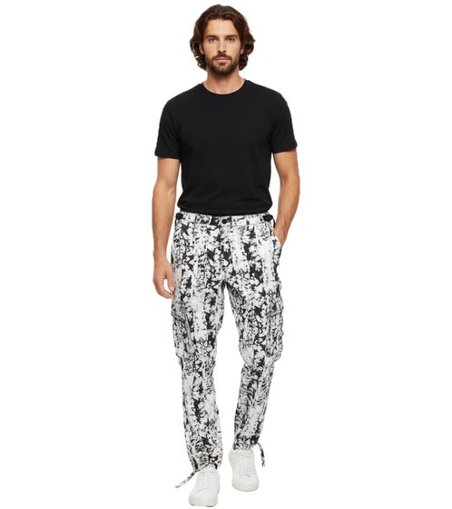 Pantalones cargo Pleasures Moma para hombre con trabilla, algodón blanco
