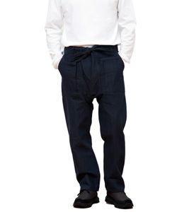 snow peak Og Canvas Hose mit großen aufgesetzten Taschen nachhaltige Baumwoll-Hose Dunkelblau