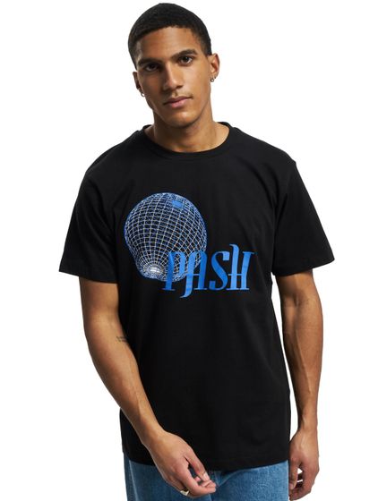 PASH Globe R-Ausschnitt T-Shirt schwarz