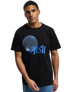 PASH Globe R-Ausschnitt T-Shirt schwarz