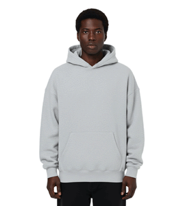 Sudadera con capucha Prohibited Drift Hunt para hombre con elegante estampado en la espalda, gris jaspeado