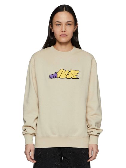 HUF Dog Sense Crew Neck Sweater Stone