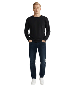 Petrol Industries Riley-5806 Herren Jeans Straight Fit Jeans in der Farbe dunklem Stein