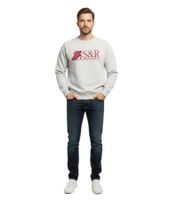 Sweat-shirt ras du cou Sporty & Rich Running Club gris/rouge