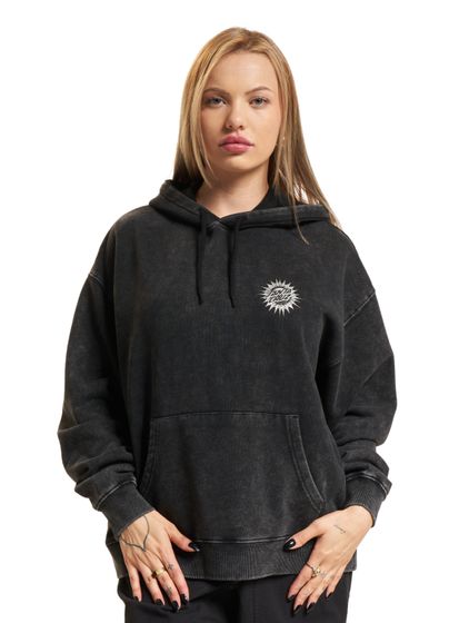 SANTA CRUZ Ornate Dot Hoodie in schwarzer Acid-Waschung