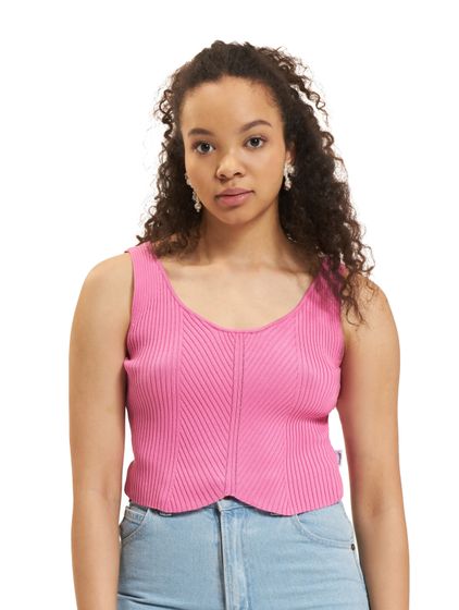 Sixth June summer knit tank tops pink
