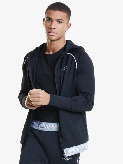 Sik Silk Scope Signature Tape Zip Hoodie schwarz