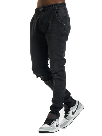 Sik Silk Distressed Denims Slim Fit Schmal geschnittene Jeans schwarz
