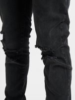 Sik Silk Distressed Denims Slim Fit Skinny Jeans Black