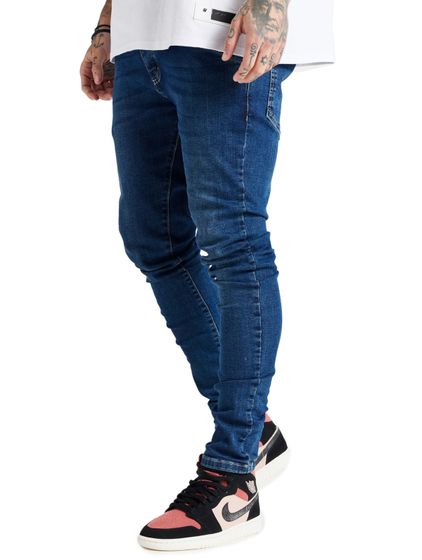 Sik Silk Denim Slim Fit Schmal geschnittene Jeans blau
