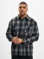 Sik Silk T-shirt with back logo in used look and check pattern, black