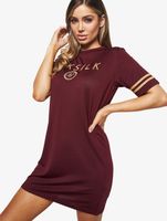 Sik Silk Mesh Dress Red