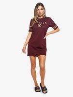 Sik Silk Mesh Dress Red