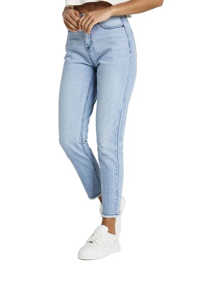 Sik Silk Distressed Mom Jeans blau