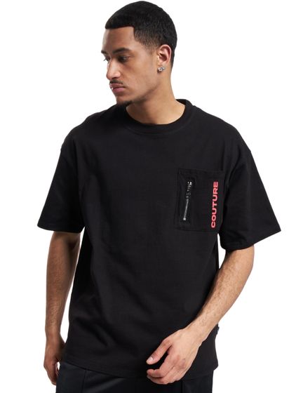 The Couture Club  Locker geschnittenes T-Shirt mit Taschendetail in Schwarz