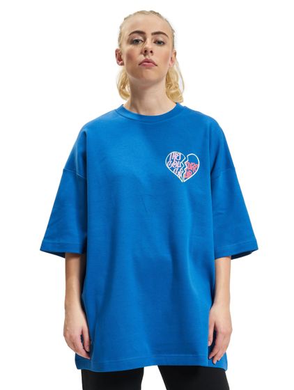 The Couture Club  Oversize-Kleid mit Herz-Grafik, blau