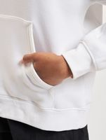 Sudadera con capucha extragrande de The Couture Club con gráficos coloridos, color blanco roto